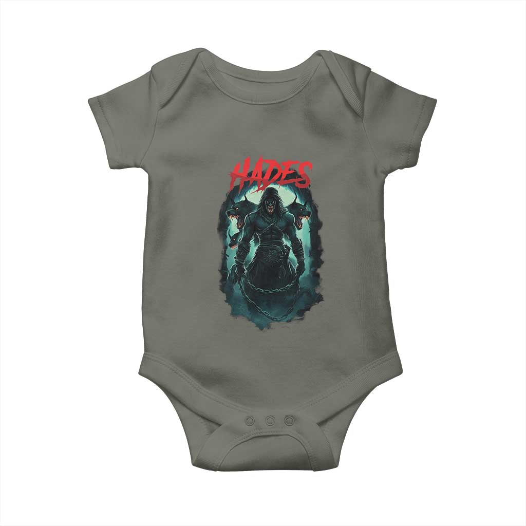 Greek Mythology Hades Baby Onesie God Of The Underworld Cerberus TS09 Military Green Print Your Wear