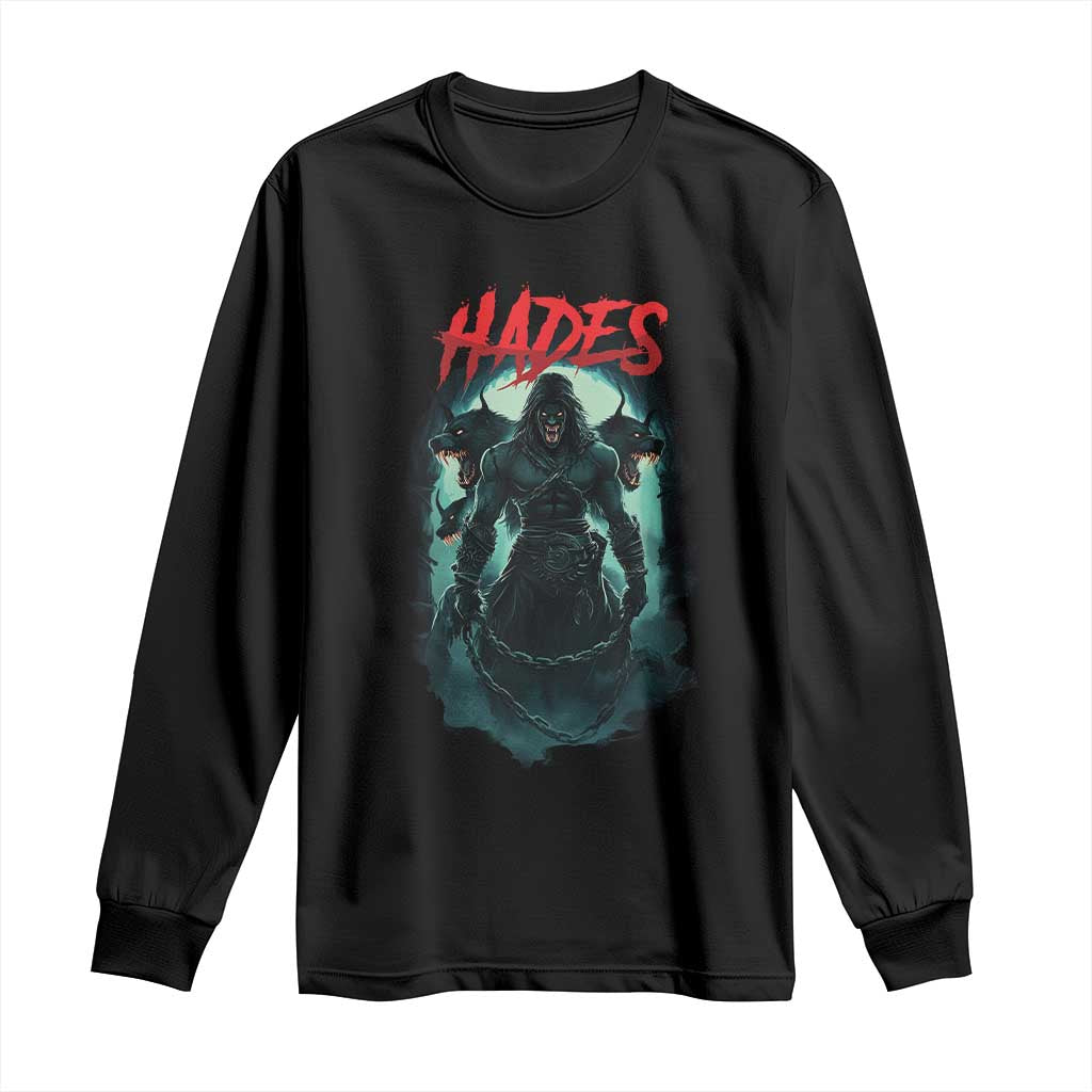 Greek Mythology Hades Long Sleeve Shirt God Of The Underworld Cerberus TS09 Black Print Your Wear