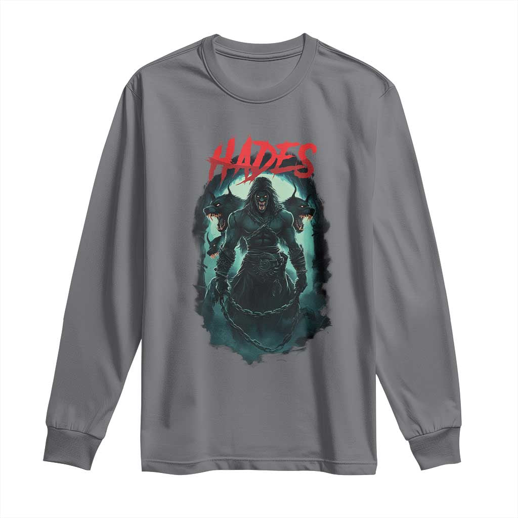 Greek Mythology Hades Long Sleeve Shirt God Of The Underworld Cerberus TS09 Charcoal Print Your Wear
