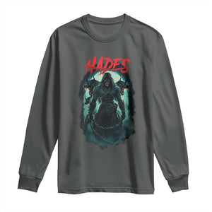 Greek Mythology Hades Long Sleeve Shirt God Of The Underworld Cerberus TS09 Dark Heather Print Your Wear
