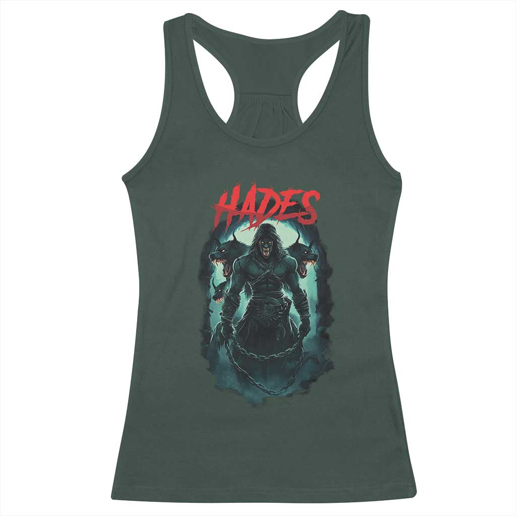 Greek Mythology Hades Racerback Tank Top God Of The Underworld Cerberus TS09 Dark Forest Green Print Your Wear