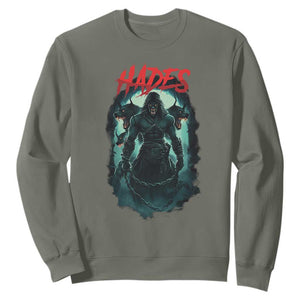 Greek Mythology Hades Sweatshirt God Of The Underworld Cerberus TS09 Military Green Print Your Wear