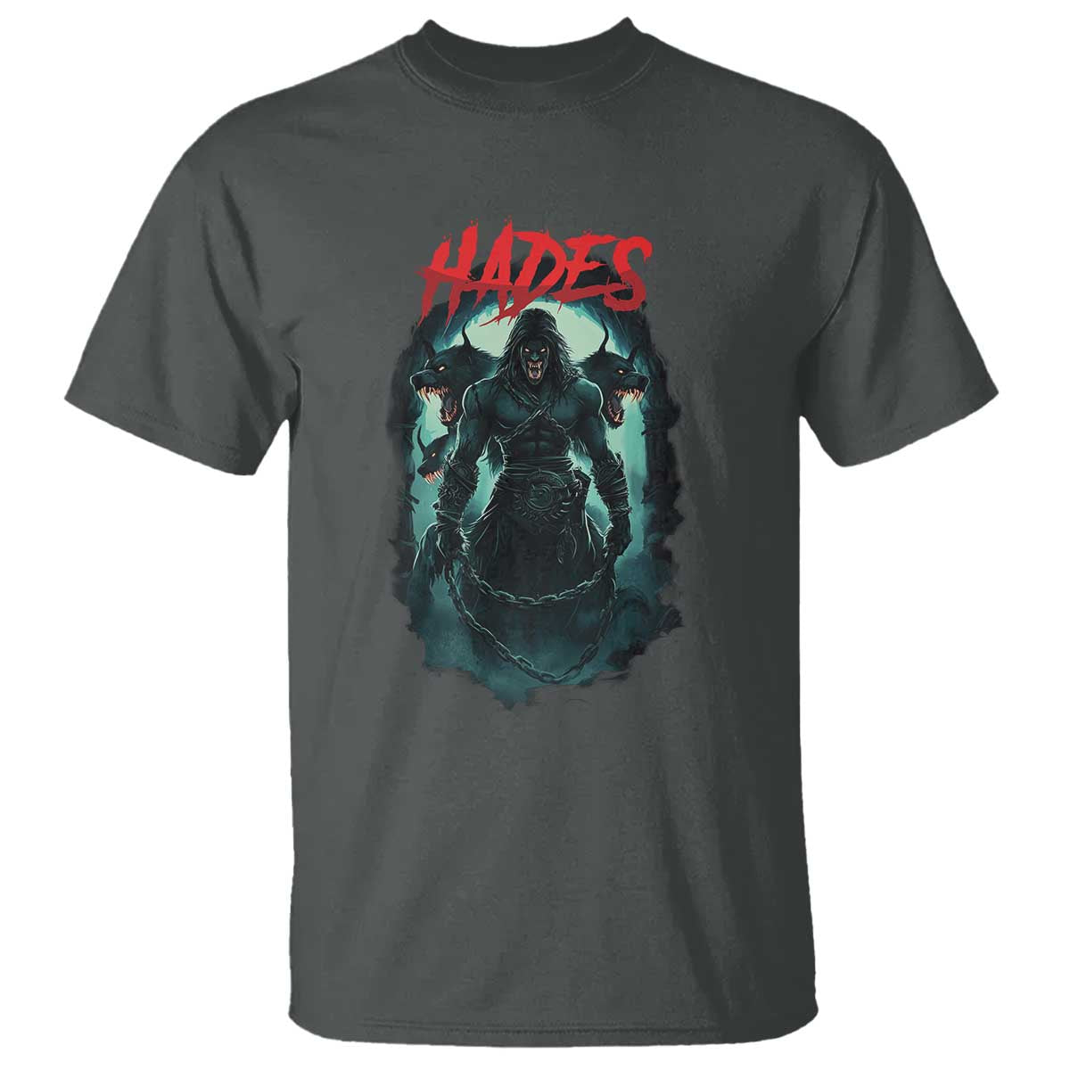 Greek Mythology Hades T Shirt God Of The Underworld Cerberus TS09 Dark Heather Print Your Wear