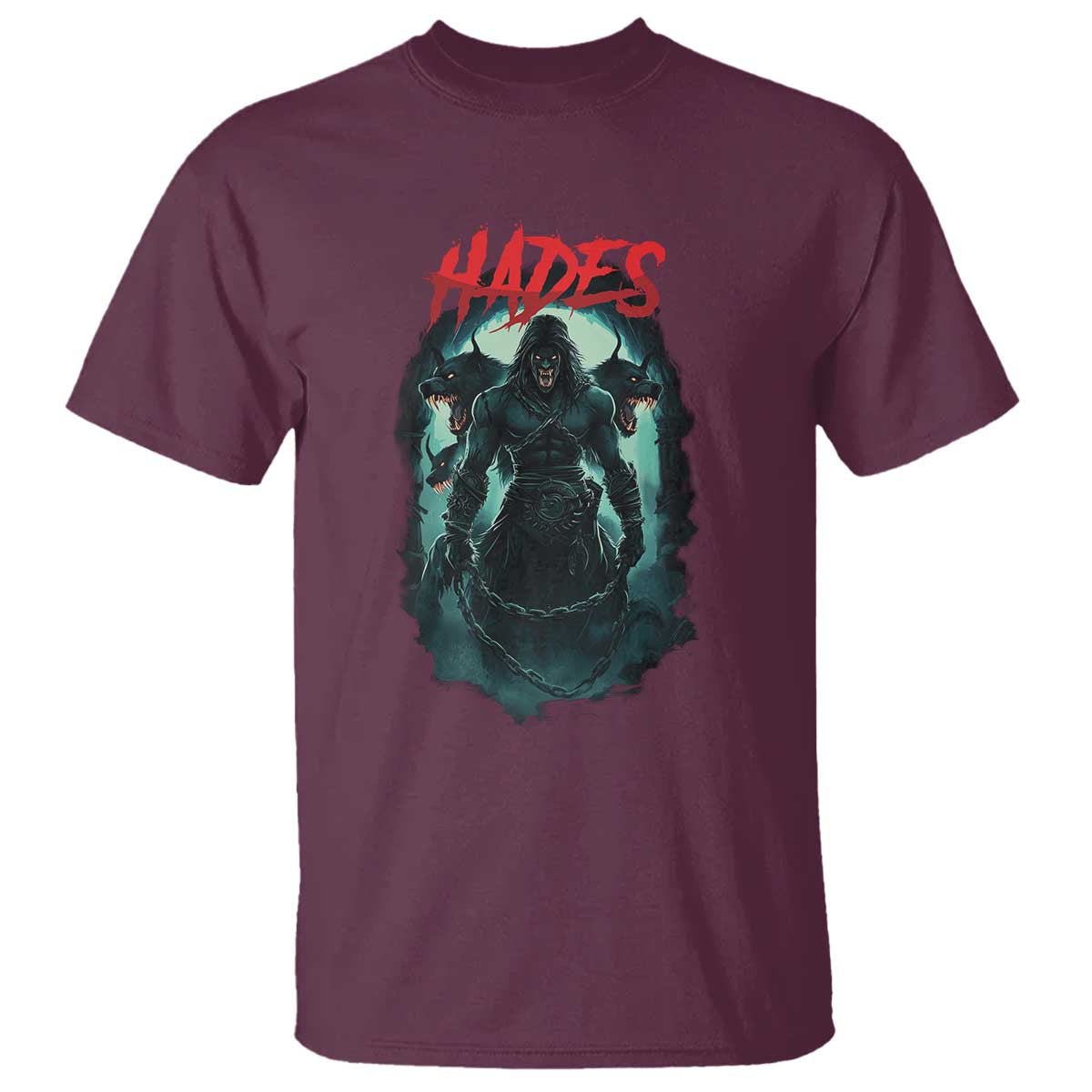 Greek Mythology Hades T Shirt God Of The Underworld Cerberus TS09 Maroon Print Your Wear