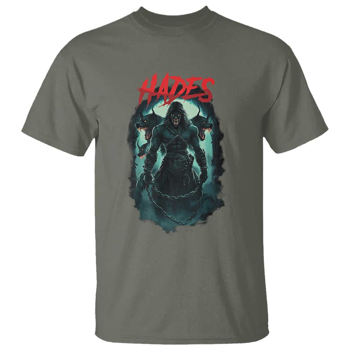 Greek Mythology Hades T Shirt God Of The Underworld Cerberus TS09 Military Green Print Your Wear