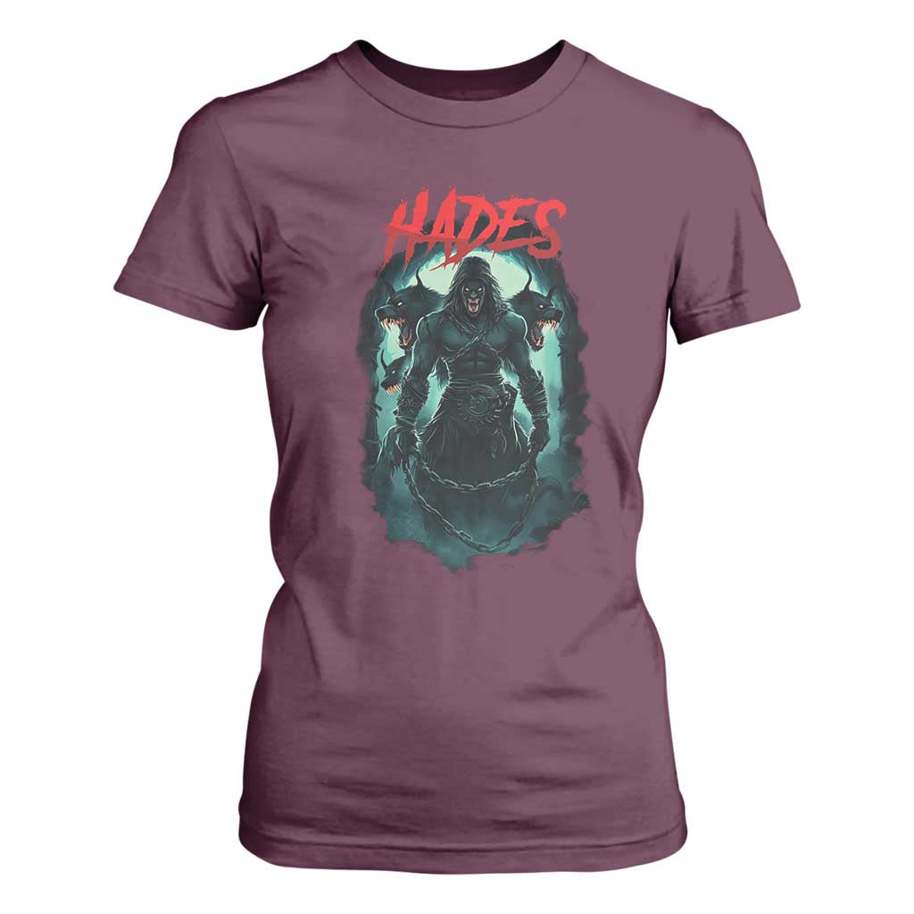 Greek Mythology Hades T Shirt For Women God Of The Underworld Cerberus TS09 Maroon Print Your Wear