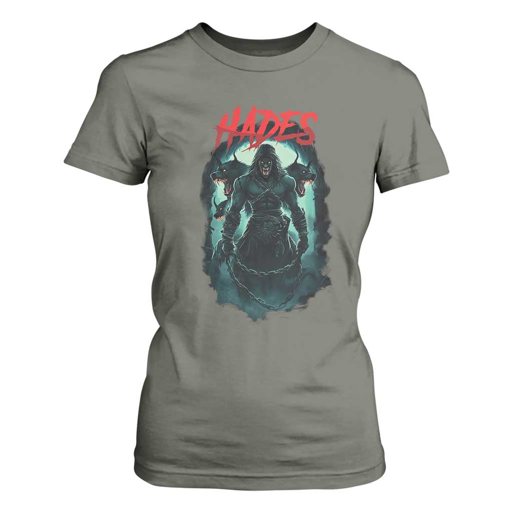 Greek Mythology Hades T Shirt For Women God Of The Underworld Cerberus TS09 Military Green Print Your Wear