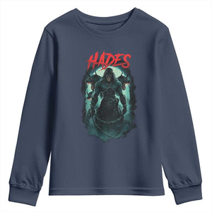 Greek Mythology Hades Youth Sweatshirt God Of The Underworld Cerberus TS09 Navy Print Your Wear