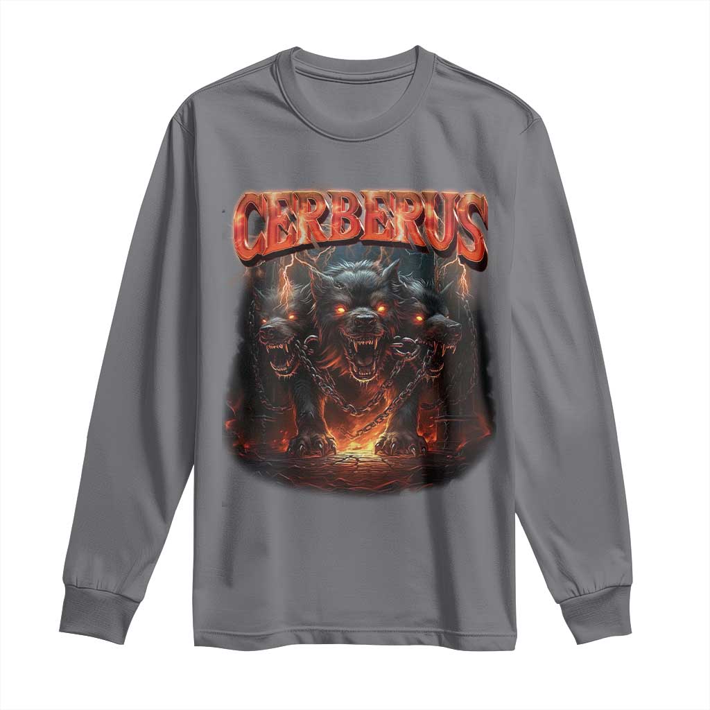 Greek Mythology Hades Cerberus Long Sleeve Shirt TS09 Charcoal Print Your Wear