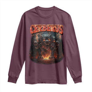 Greek Mythology Hades Cerberus Long Sleeve Shirt TS09 Maroon Print Your Wear