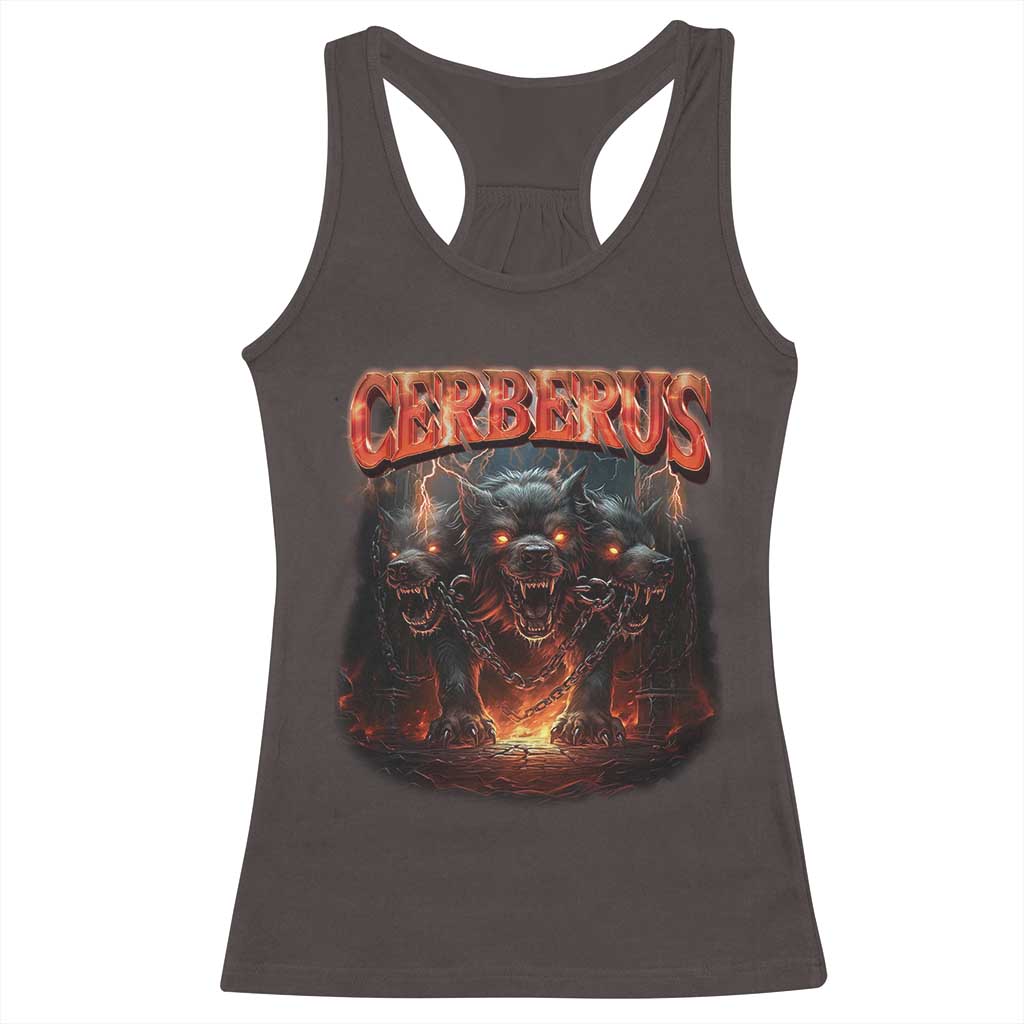 Greek Mythology Hades Cerberus Racerback Tank Top TS09 Dark Chocolate Print Your Wear