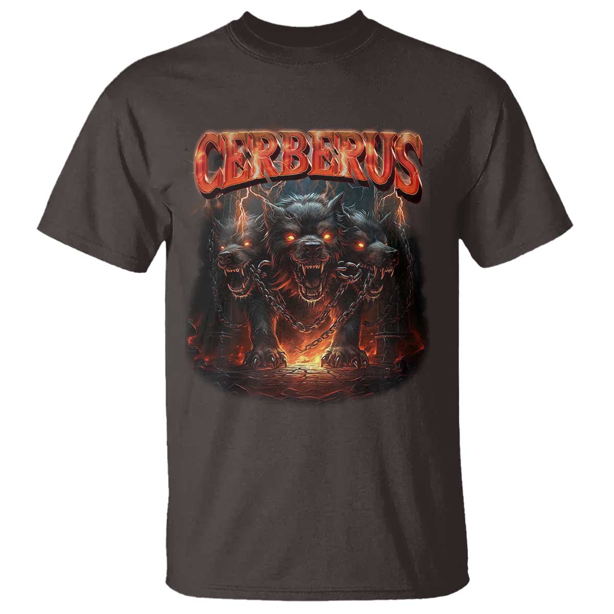 Greek Mythology Hades Cerberus T Shirt TS09 Dark Chocolate Print Your Wear