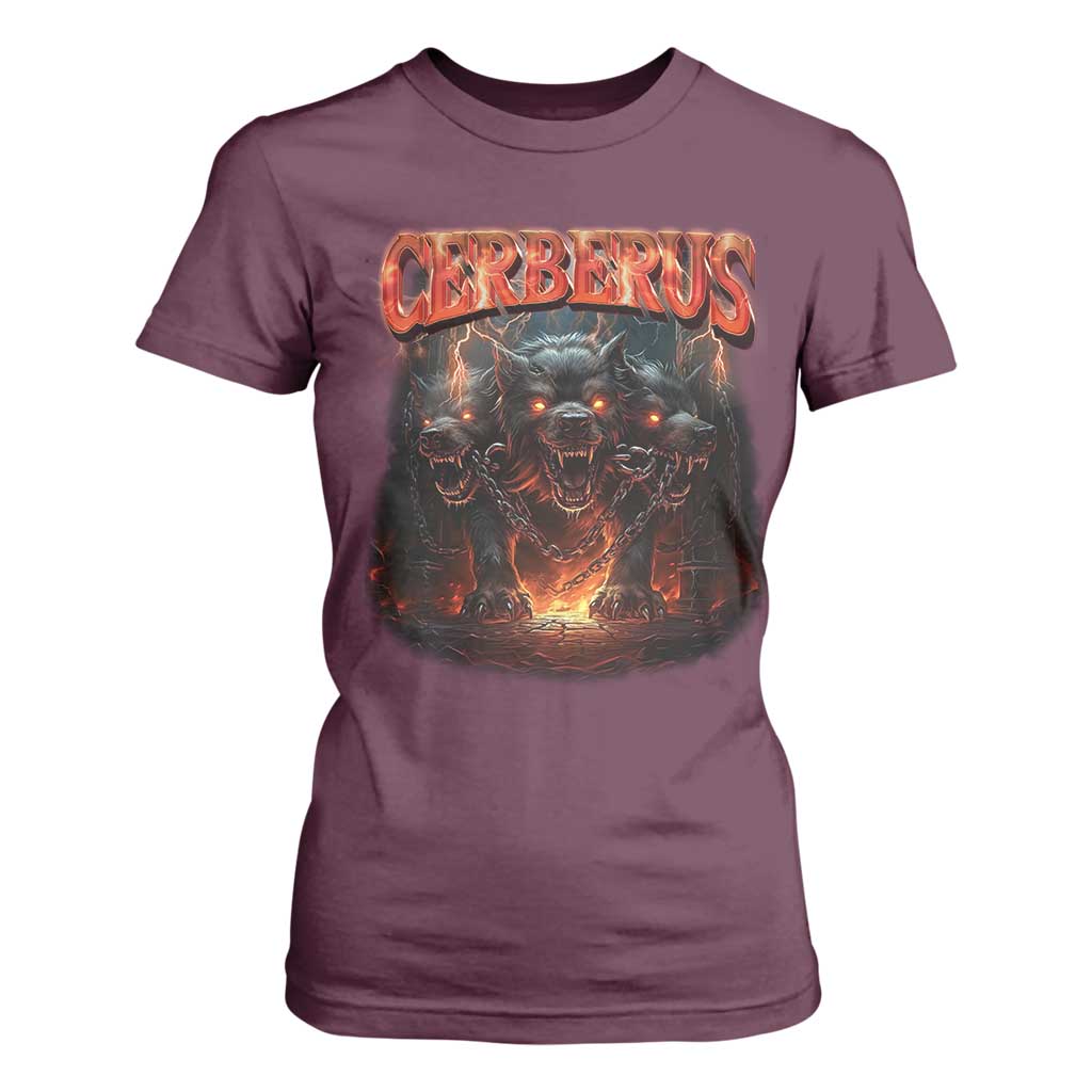 Greek Mythology Hades Cerberus T Shirt For Women TS09 Maroon Print Your Wear