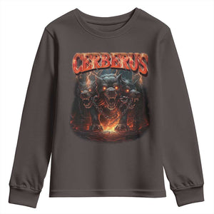 Greek Mythology Hades Cerberus Youth Sweatshirt TS09 Dark Chocolate Print Your Wear