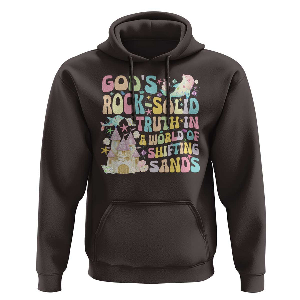 Scuba VBS 2024 Hoodie God's Rock Solid Vacation Bible School Christian TS09 Dark Chocolate Print Your Wear