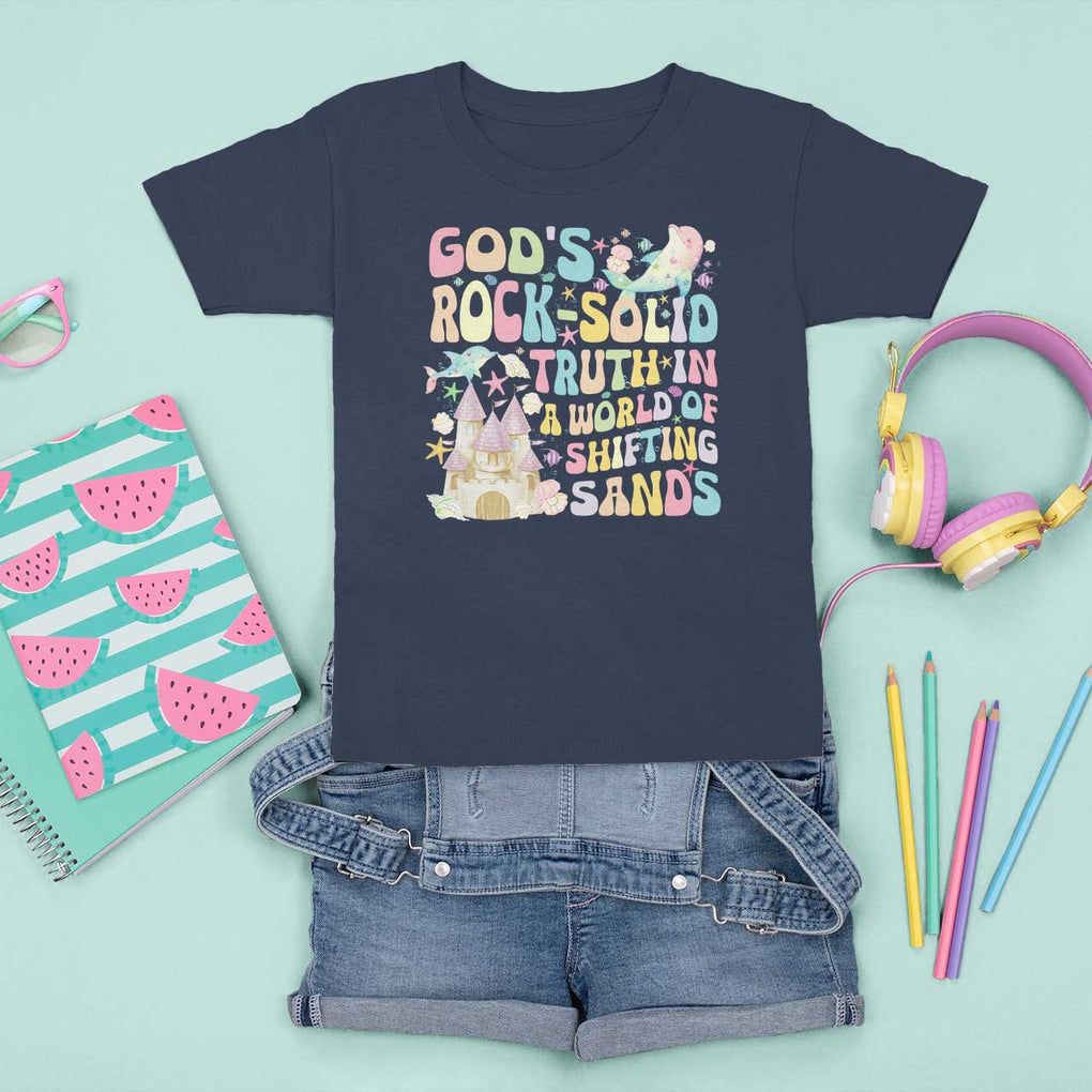 Scuba VBS 2024 T Shirt For Kid God's Rock Solid Vacation Bible School Christian TS09 Navy Print Your Wear