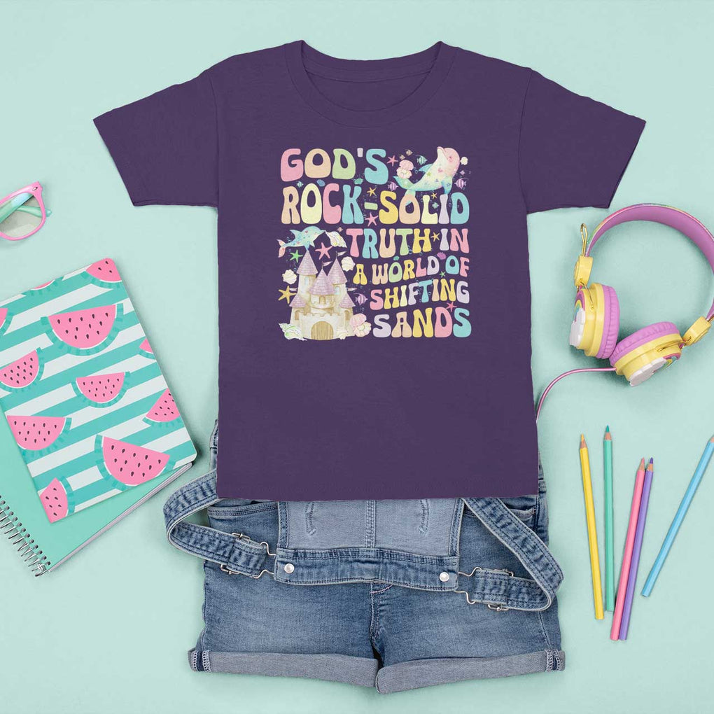 Scuba VBS 2024 T Shirt For Kid God's Rock Solid Vacation Bible School Christian TS09 Purple Print Your Wear