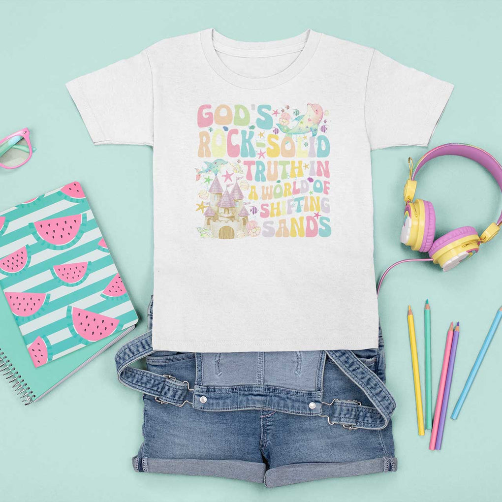 Scuba VBS 2024 T Shirt For Kid God's Rock Solid Vacation Bible School Christian TS09 White Print Your Wear