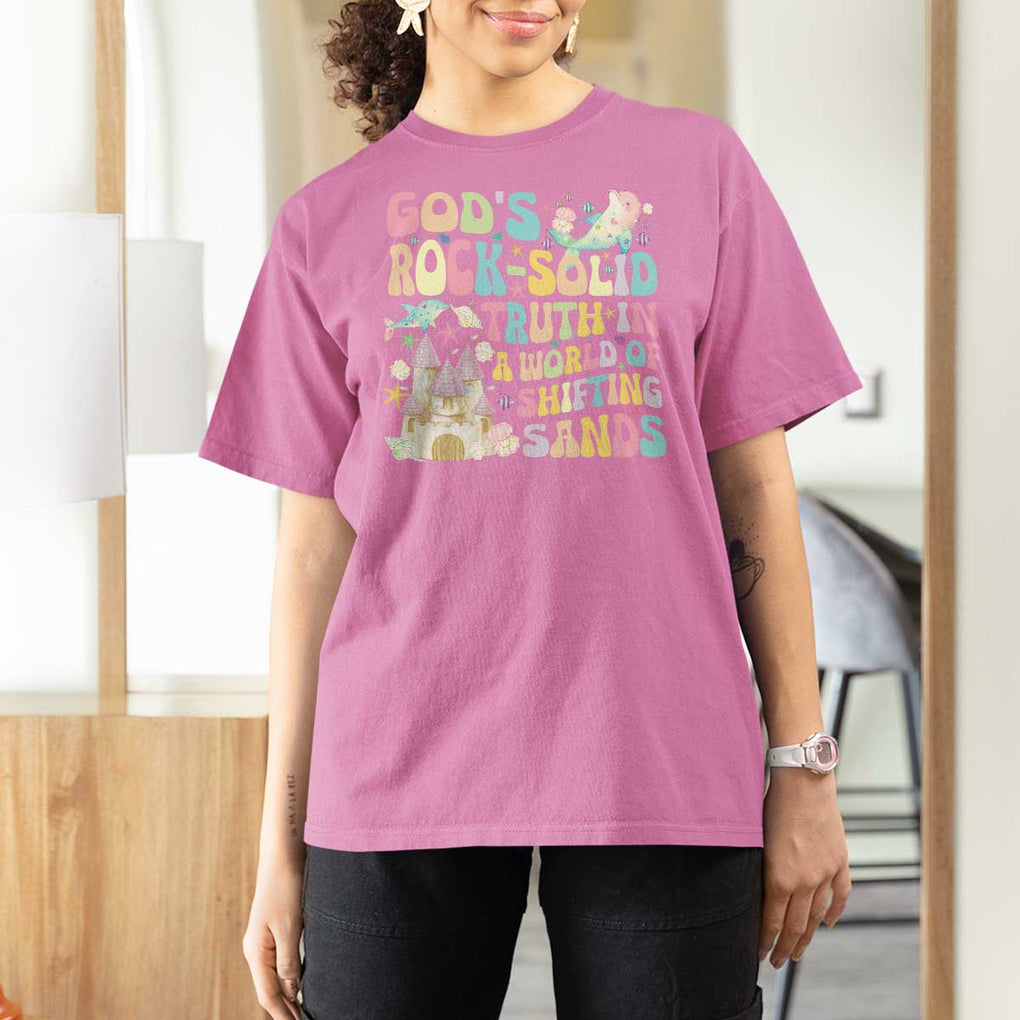 Scuba VBS 2024 T Shirt For Women God's Rock Solid Vacation Bible School Christian TS09 Azalea Print Your Wear