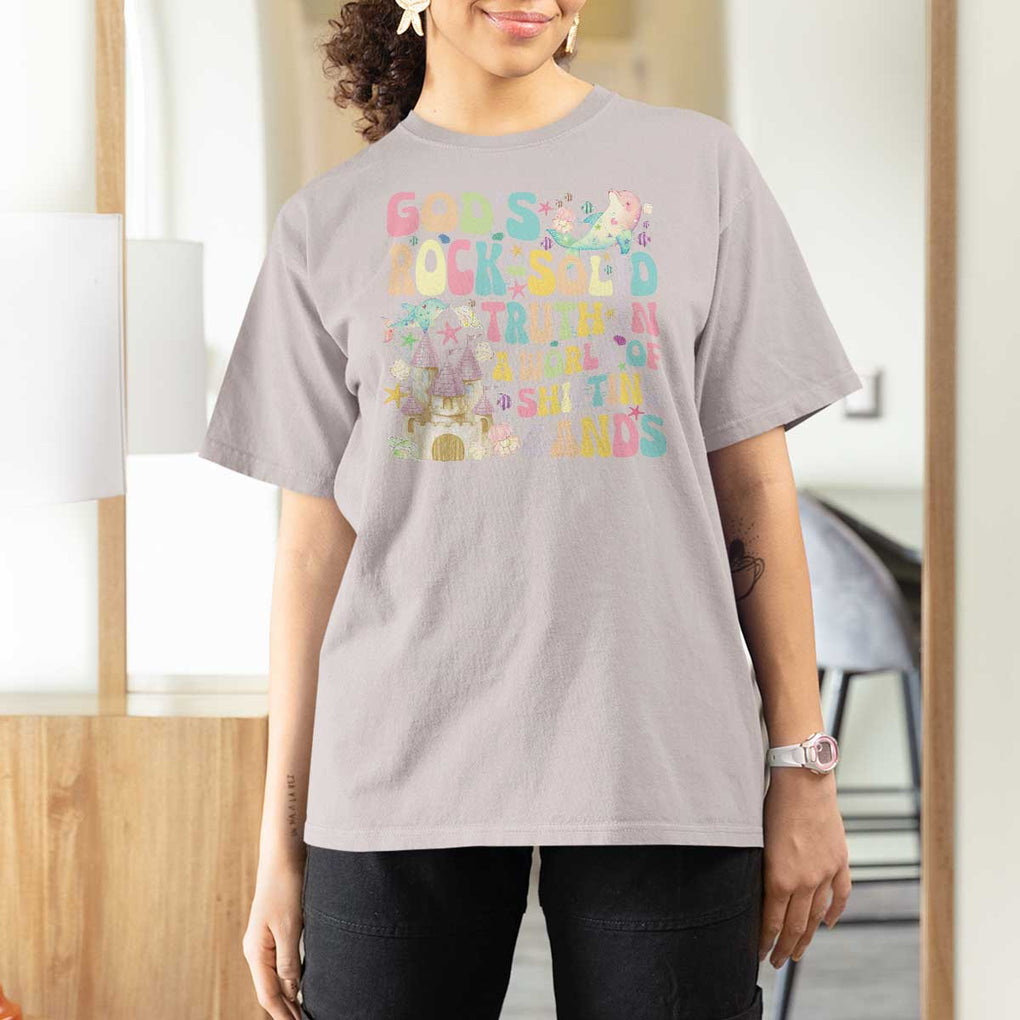 Scuba VBS 2024 T Shirt For Women God's Rock Solid Vacation Bible School Christian TS09 Ice Gray Print Your Wear