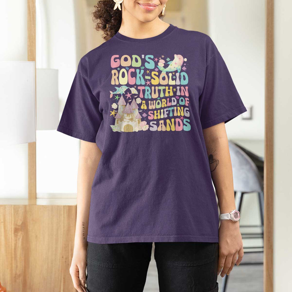 Scuba VBS 2024 T Shirt For Women God's Rock Solid Vacation Bible School Christian TS09 Purple Print Your Wear