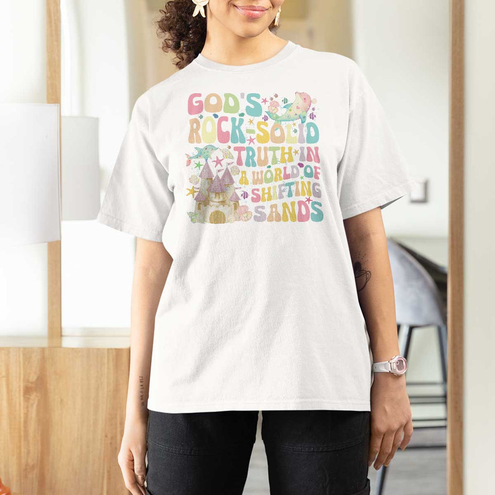 Scuba VBS 2024 T Shirt For Women God's Rock Solid Vacation Bible School Christian TS09 White Print Your Wear