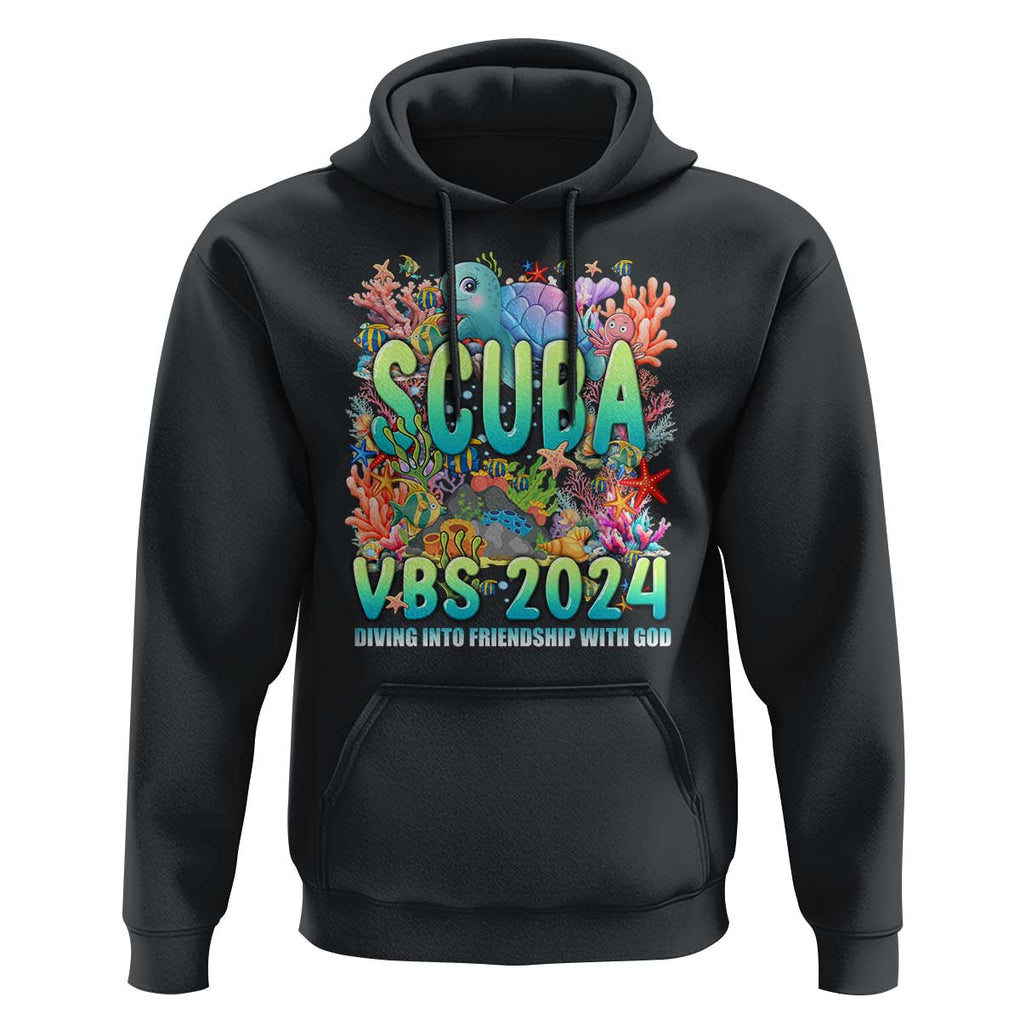 Scuba VBS 2024 Hoodie Diving Into Friendship Vacation Bible School TS09 Black Print Your Wear