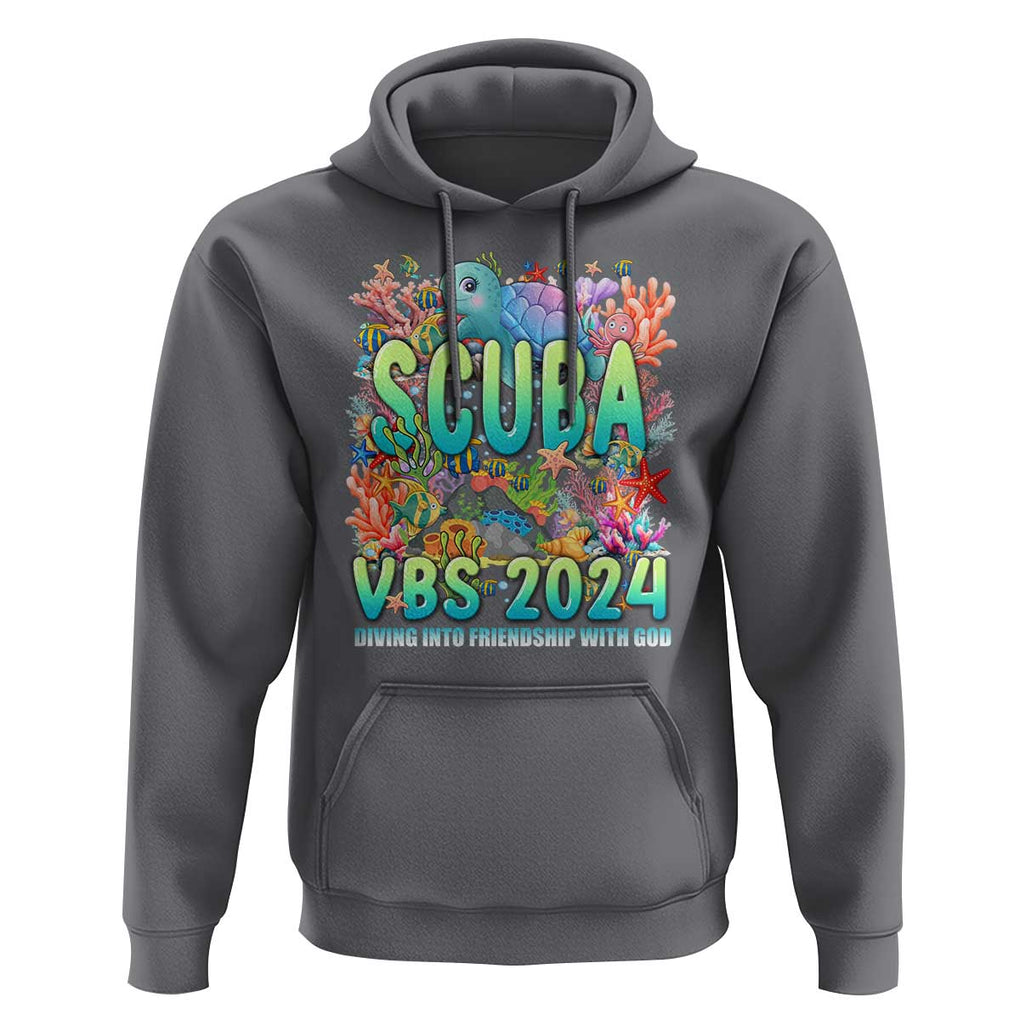 Scuba VBS 2024 Hoodie Diving Into Friendship Vacation Bible School TS09 Charcoal Print Your Wear