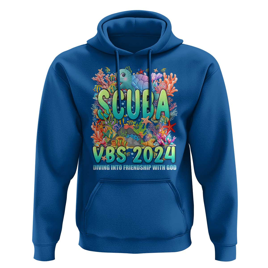 Scuba VBS 2024 Hoodie Diving Into Friendship Vacation Bible School TS09 Royal Blue Print Your Wear