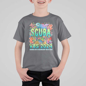 Scuba VBS 2024 T Shirt For Kid Diving Into Friendship Vacation Bible School TS09 Charcoal Print Your Wear