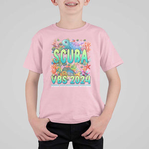 Scuba VBS 2024 T Shirt For Kid Diving Into Friendship Vacation Bible School TS09 Light Pink Print Your Wear