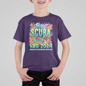 Scuba VBS 2024 T Shirt For Kid Diving Into Friendship Vacation Bible School TS09 Purple Print Your Wear