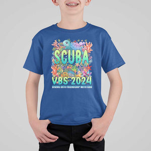 Scuba VBS 2024 T Shirt For Kid Diving Into Friendship Vacation Bible School TS09 Royal Blue Print Your Wear