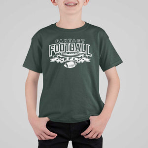 Funny Fantasy Football League Champion T Shirt For Kid TS09 Dark Forest Green Print Your Wear