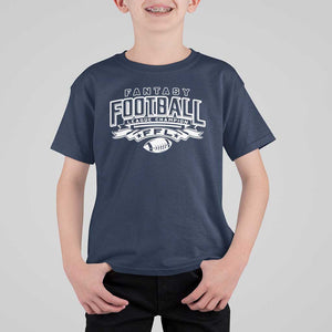 Funny Fantasy Football League Champion T Shirt For Kid TS09 Navy Print Your Wear