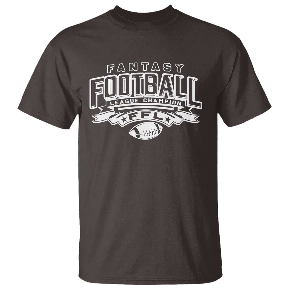 Funny Fantasy Football League Champion T Shirt TS09 Dark Chocolate Print Your Wear