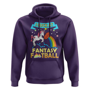 Funny I Suck At Fantasy Football Hoodie Unicorn Rainbow Loser TS09 Purple Print Your Wear