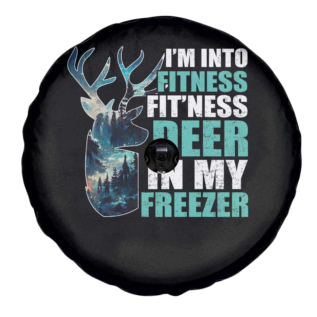 Funny Hunting Spare Tire Cover I'm Into Fitness Fit'Ness Deer In My Freezer Deer TS09 Print Your Wear