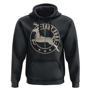 Funny Hunting Hoodie Fast Food Deer Hunter TS09 Black Print Your Wear
