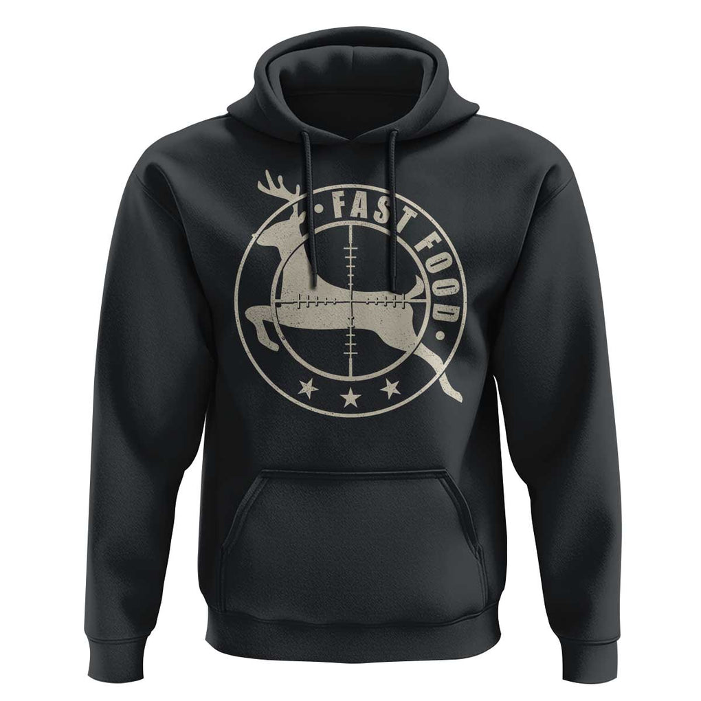 Funny Hunting Hoodie Fast Food Deer Hunter TS09 Black Print Your Wear