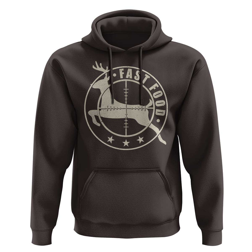 Funny Hunting Hoodie Fast Food Deer Hunter TS09 Dark Chocolate Print Your Wear