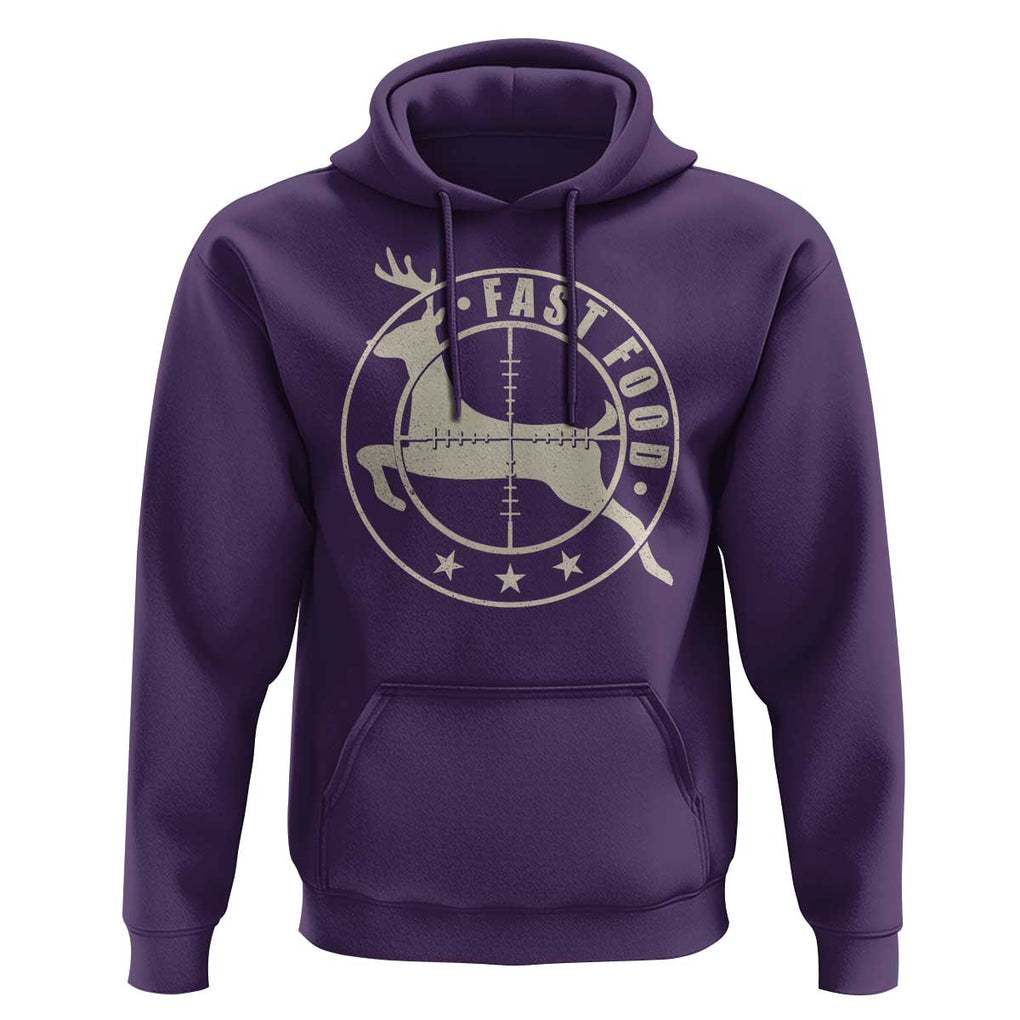 Funny Hunting Hoodie Fast Food Deer Hunter TS09 Purple Print Your Wear