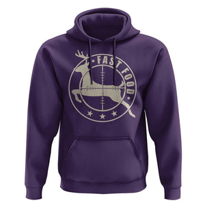 Funny Hunting Hoodie Fast Food Deer Hunter TS09 Purple Print Your Wear