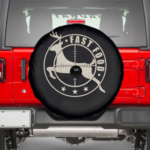 Funny Hunting Spare Tire Cover Fast Food Deer Hunter TS09 Black Print Your Wear