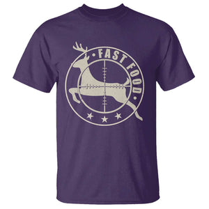 Funny Hunting T Shirt Fast Food Deer Hunter TS09 Purple Print Your Wear