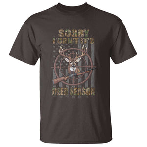 Funny Hunting T Shirt Sorry I Can't It's Deer Season TS09 Dark Chocolate Print Your Wear