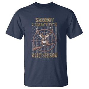 Funny Hunting T Shirt Sorry I Can't It's Deer Season TS09 Navy Print Your Wear