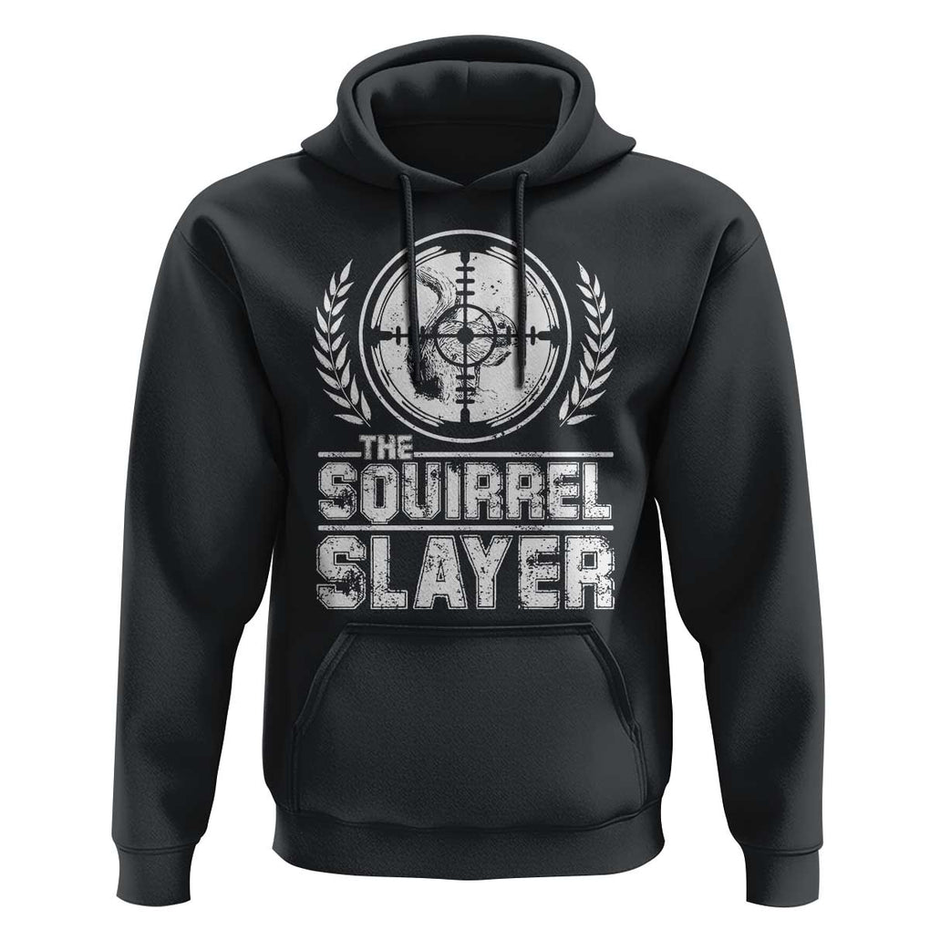 Funny Hunting Squirrel Slayer Retro Hoodie TS09 Black Print Your Wear
