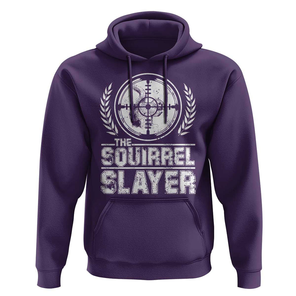 Funny Hunting Squirrel Slayer Retro Hoodie TS09 Purple Print Your Wear
