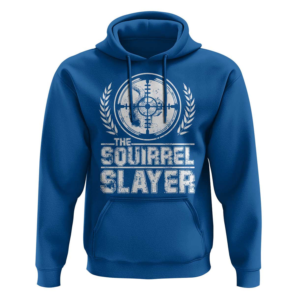 Funny Hunting Squirrel Slayer Retro Hoodie TS09 Royal Blue Print Your Wear